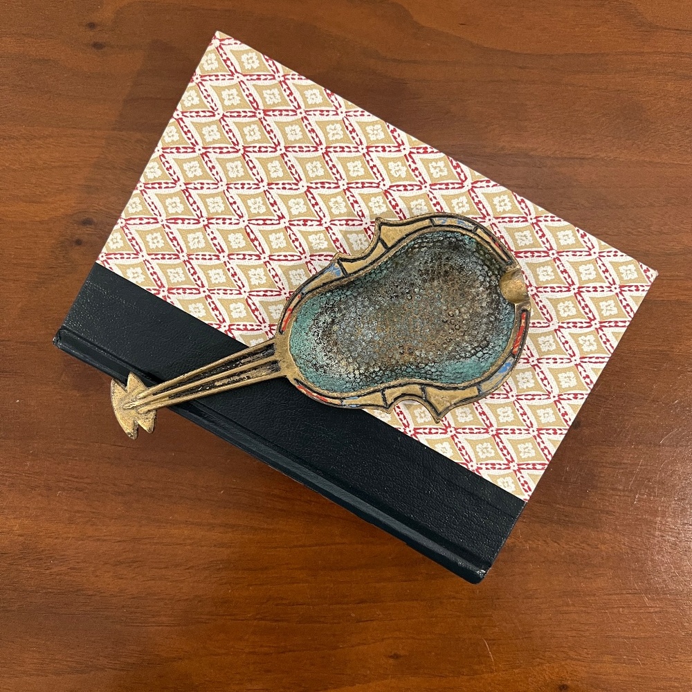 Vintage Mid-Century Dayagi Brass Cello Ashtray or Trinket Dish, Made in Israel